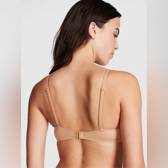 PINK Victoria’s Secret Vintage Super Push Up Bra In Nude Size 34A - Picture 2 of 11